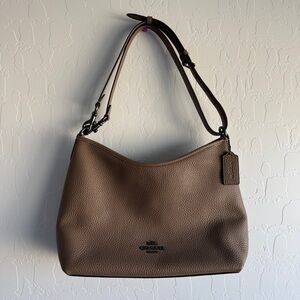 COACH Laurel Crossbody Bag CR148 Dark Stone Pebble Leather NWOT Missing Strap